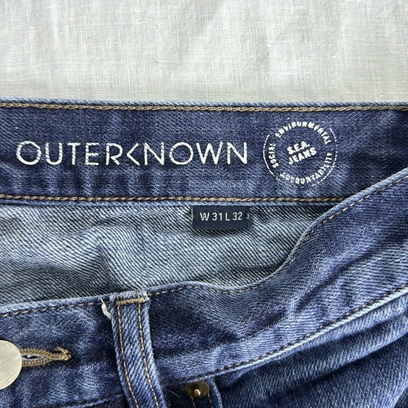 Outerknown Sea Ambassador Button Fly Men’s Slim Fit Indigo Jeans Size 31 X 32 - Picture 10 of 16